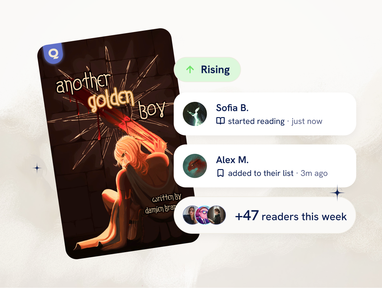 Early authors get the readers.