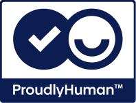 ProudlyHuman Certified Publisher Logo Dark